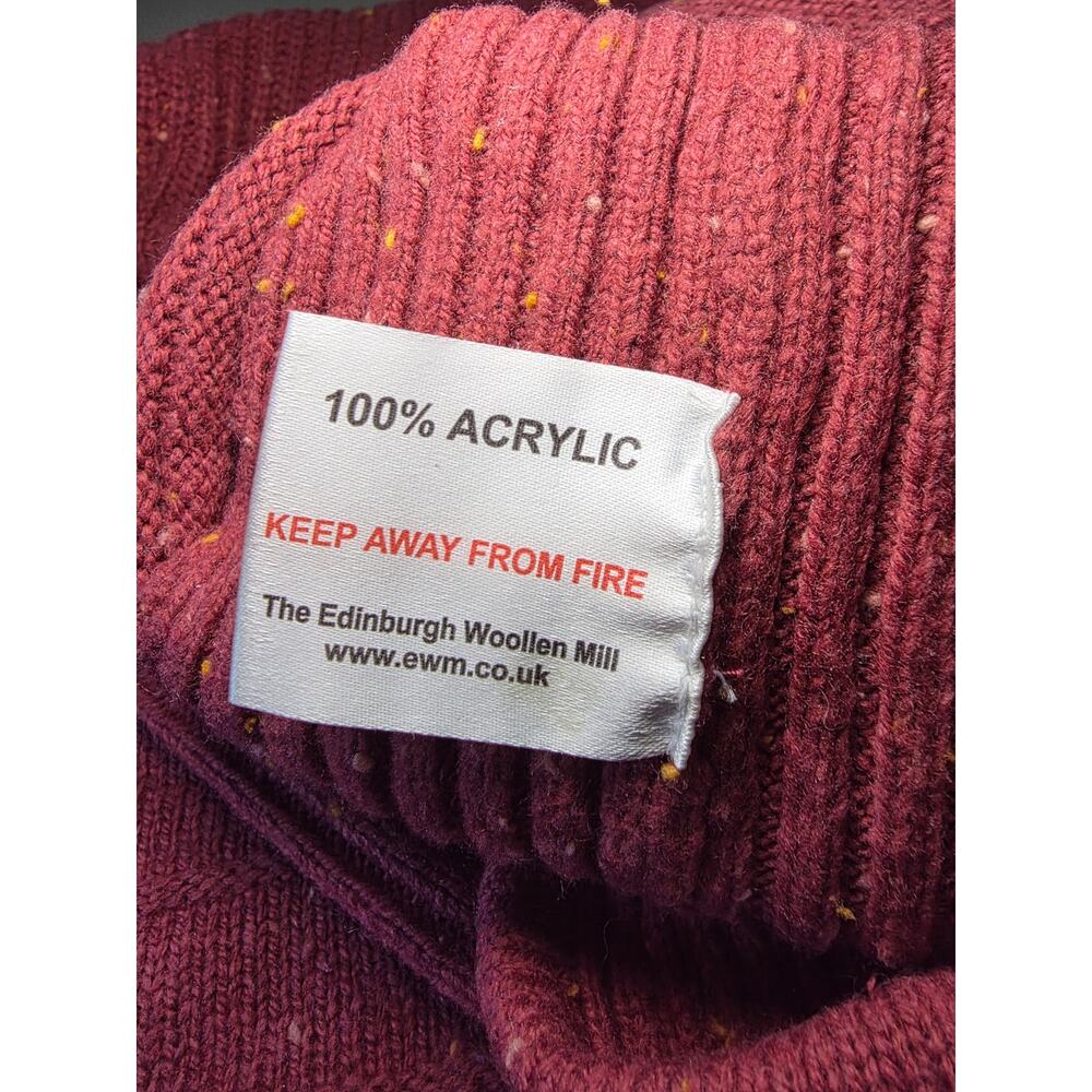 Country Rose Burgundy Speckled Knit Turtleneck Pullover Sweater Size M - Picture 10 of 11
